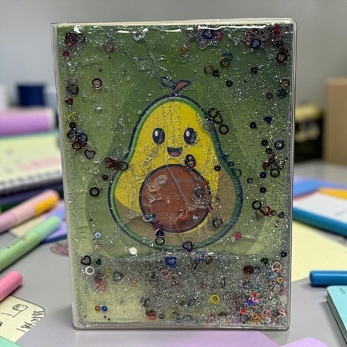 Vuki Simli Sulu Kapaklı A5 Defter Avakado
