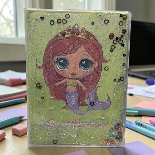 Vuki Simli Sulu Kapaklı A5 Defter Mermaid