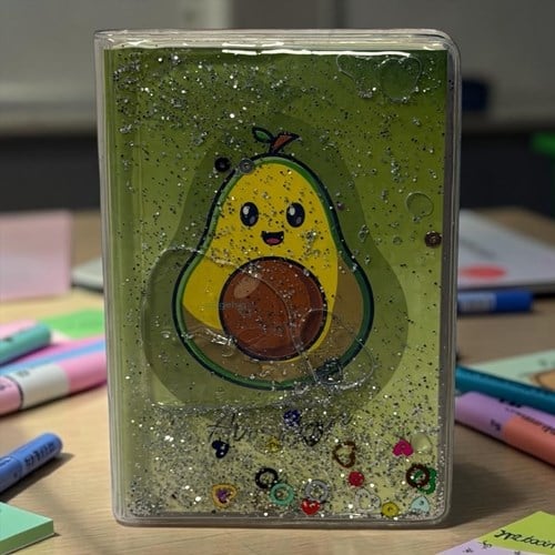 Vuki Simli Sulu Kapaklı Not Defteri Avakado 9x12,5 Cm