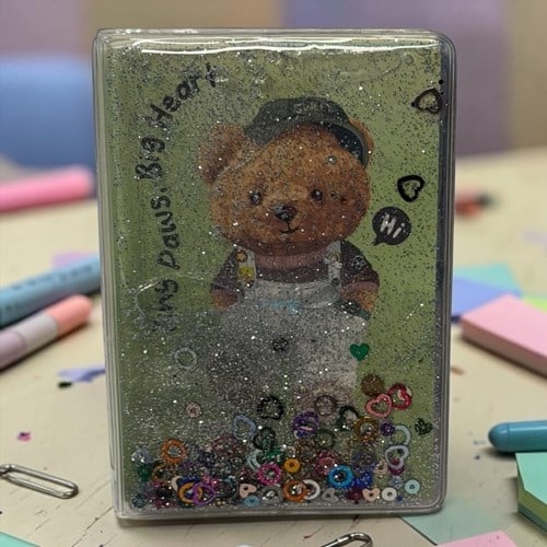 Vuki Simli Sulu Kapaklı Not Defteri Ayıcık 9x12,5 Cm