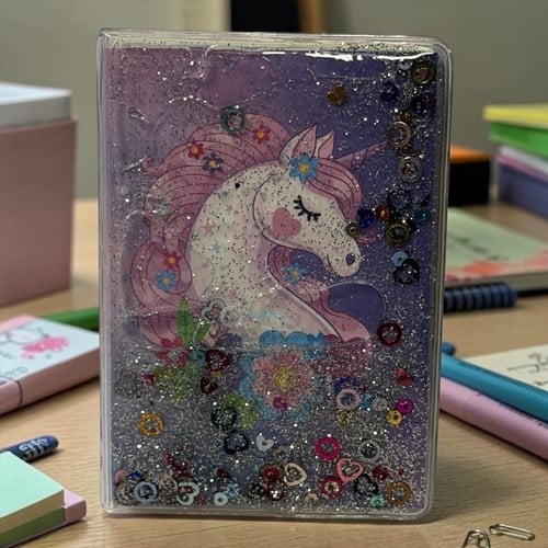 Vuki Simli Sulu Kapaklı Not Defteri Unicorn 9x12,5 Cm