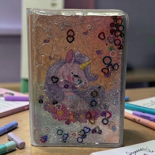 Vuki Simli Sulu Kapaklı Not Defteri Unicorn 9x12,5 Cm