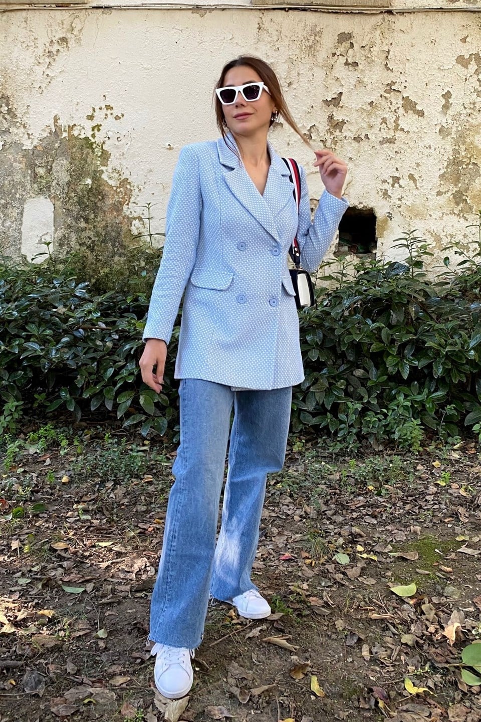 Bebe Mavisi Astarlı Blazer Ceket