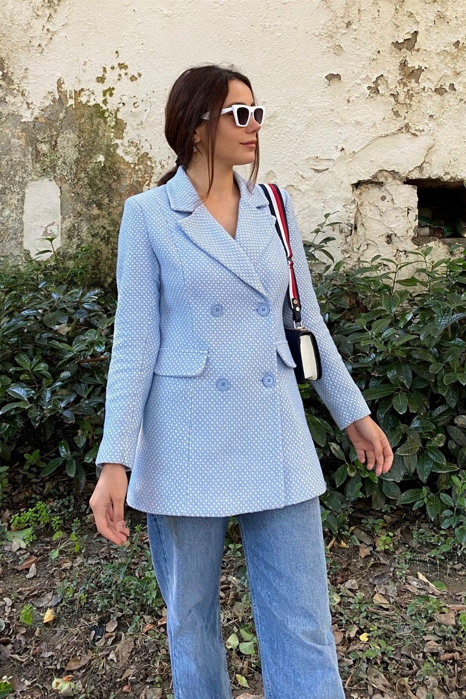Bebe Mavisi Astarlı Blazer Ceket