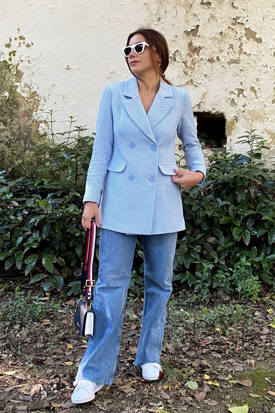 Bebe Mavisi Astarlı Blazer Ceket