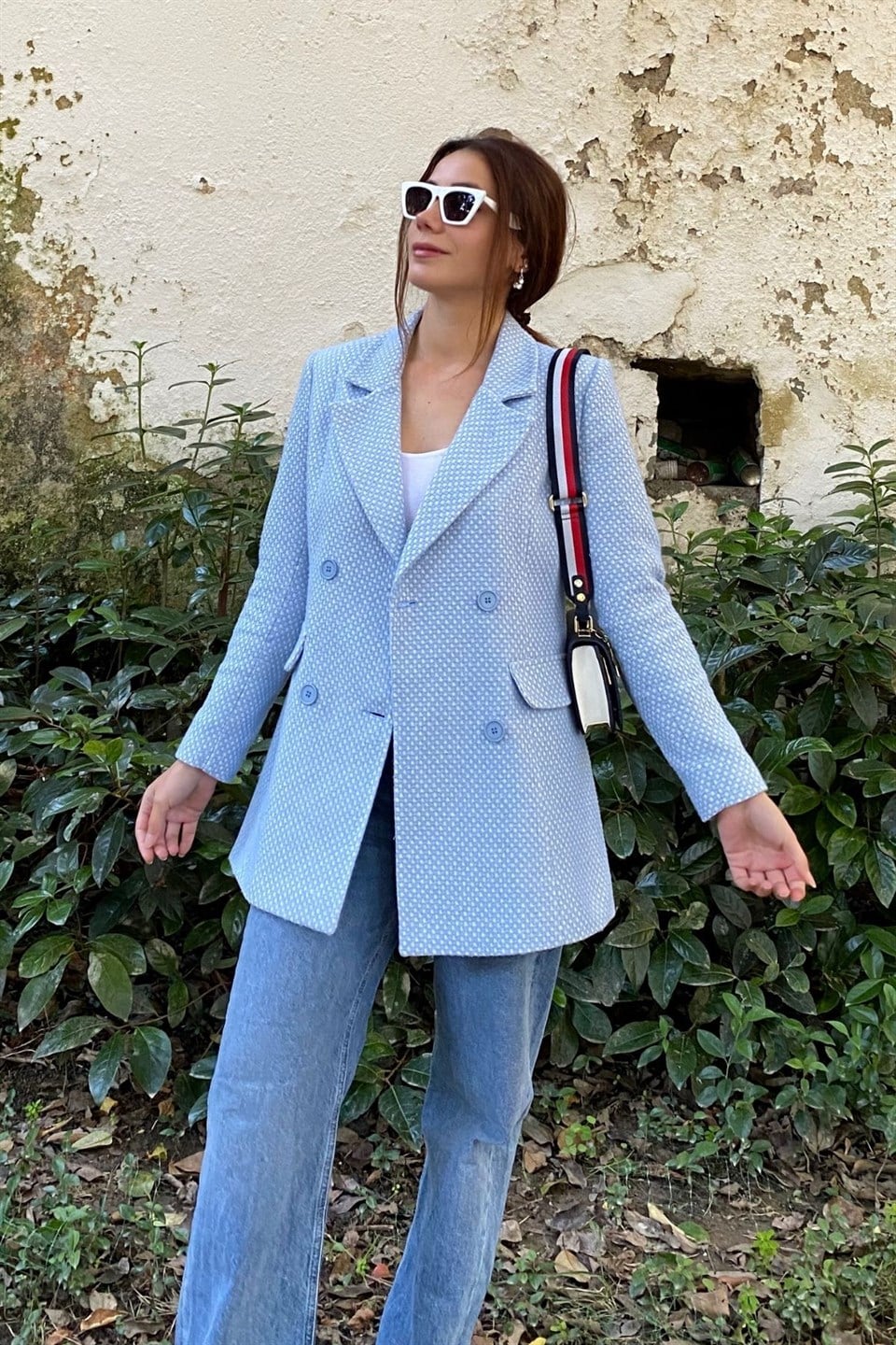 Bebe Mavisi Astarlı Blazer Ceket