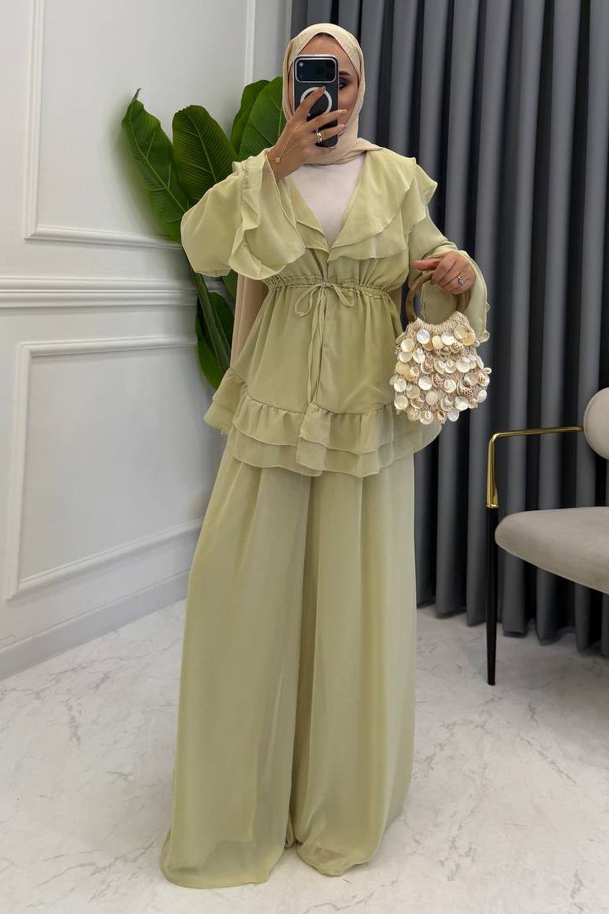 DİANA ŞİFON TAKIM MİNT