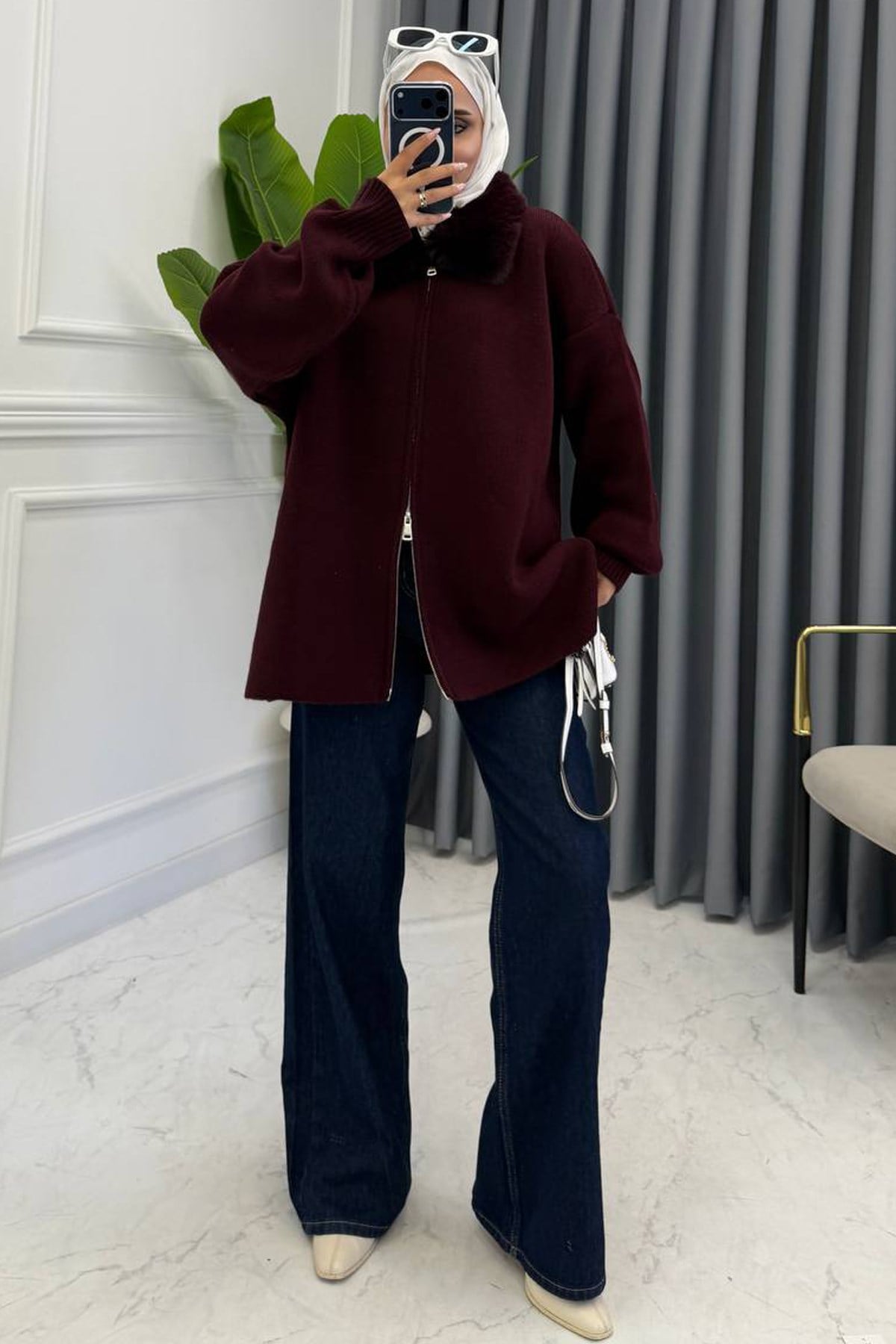 KÜRK YAKA HIRKA BORDO