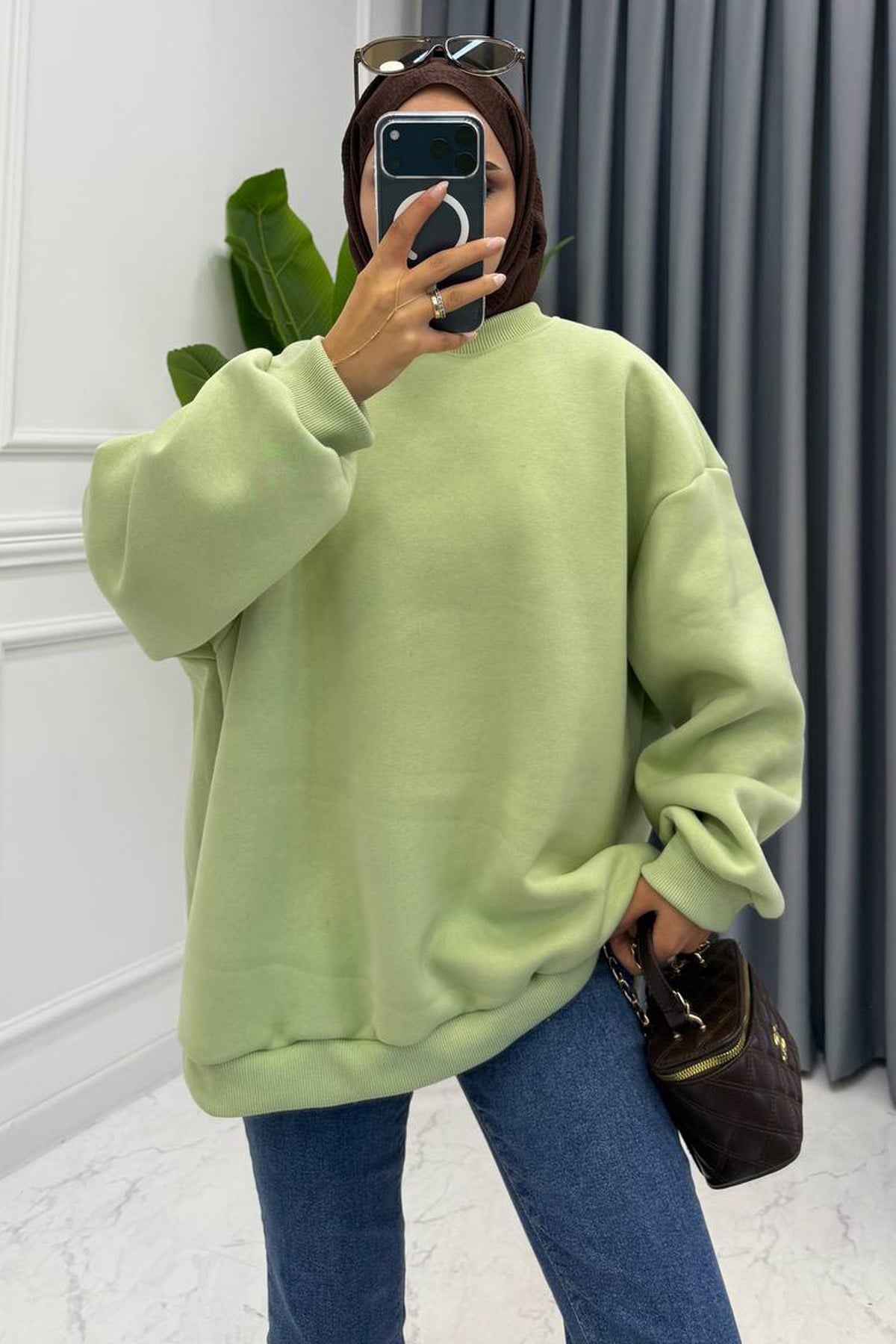 OVERSİZE SWEAT MİNT YEŞİLİ