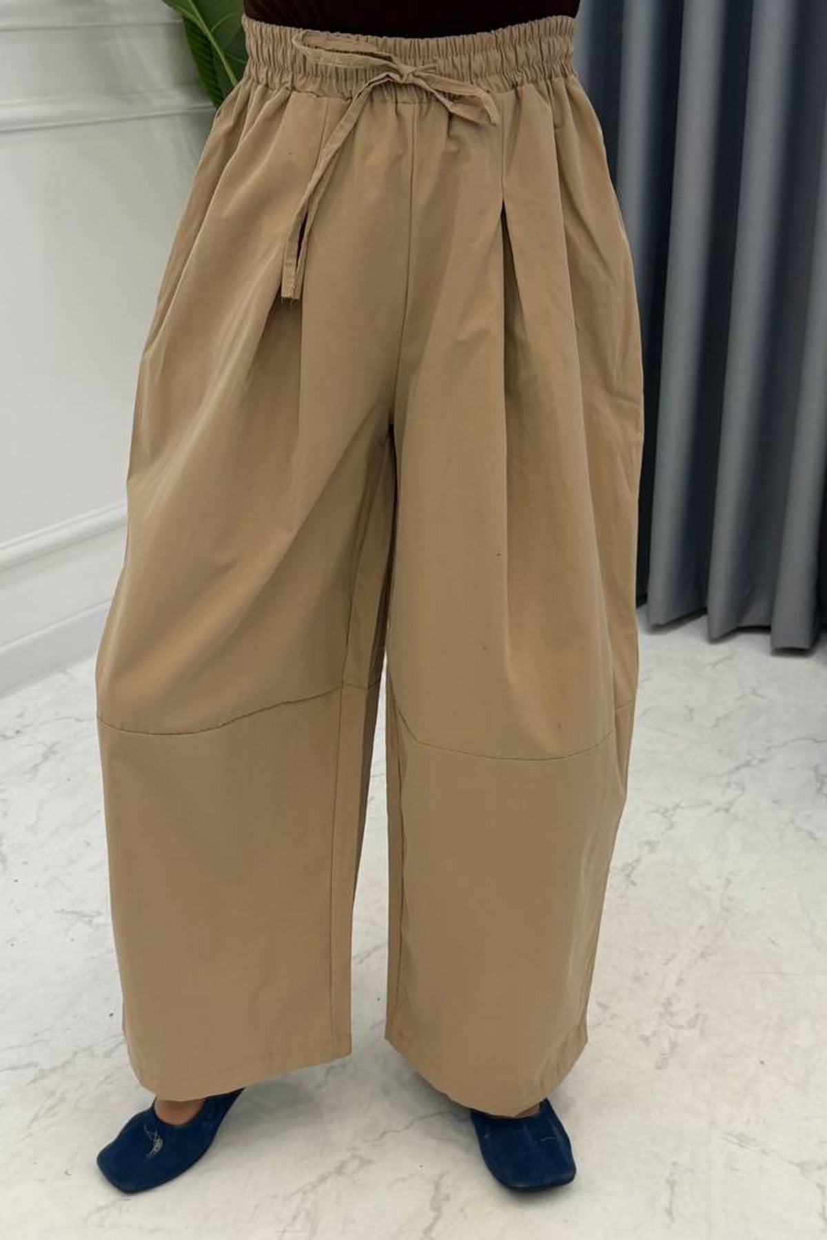 WOLVER BELİ LASTİKLİ PANTOLON  CAMEL