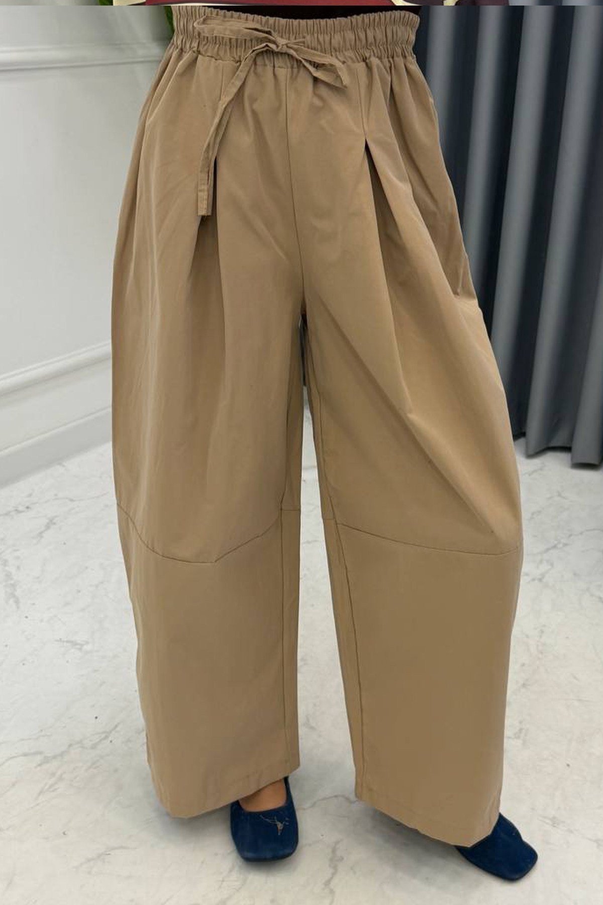 WOLVER BELİ LASTİKLİ PANTOLON  CAMEL