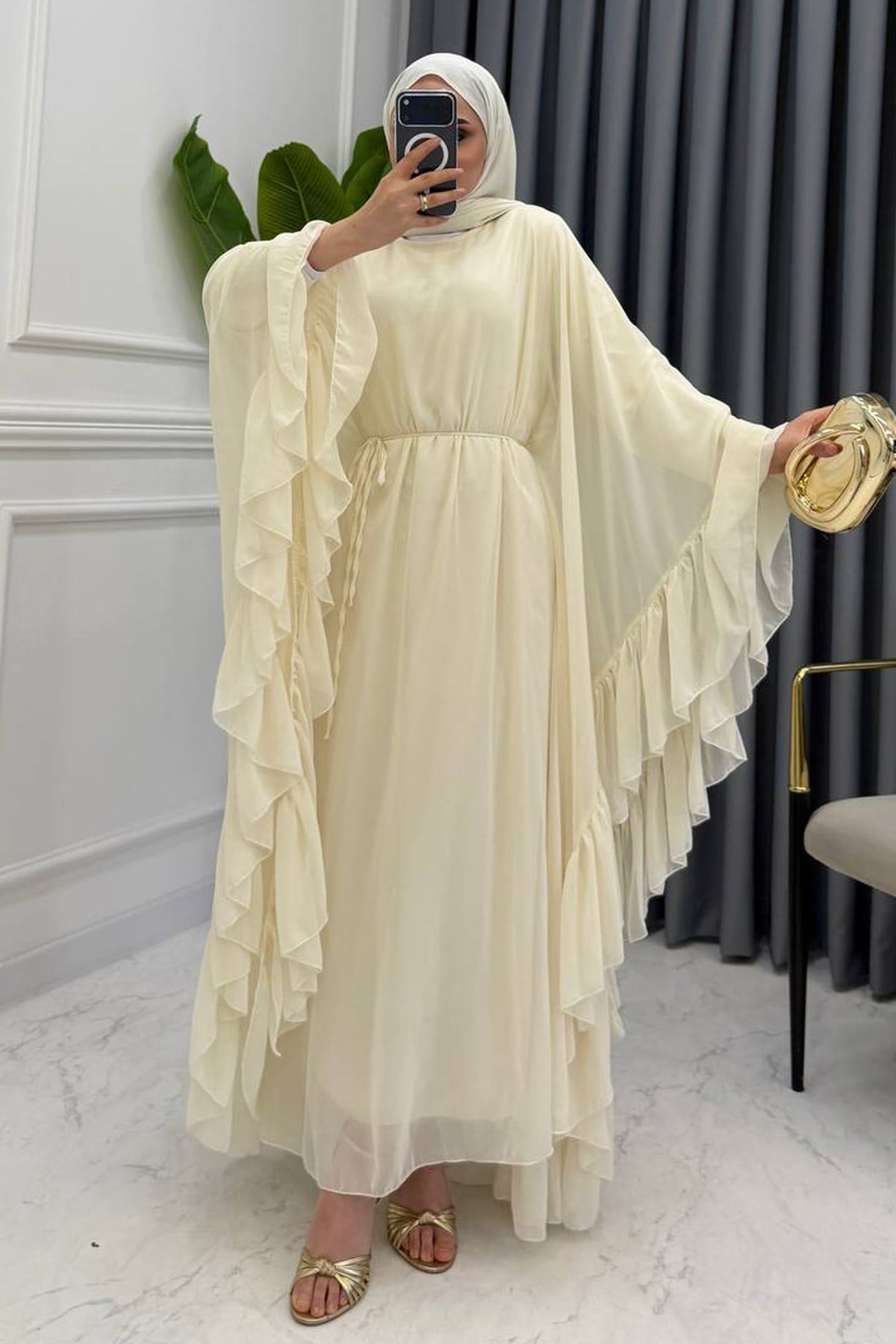 YARASA MODEL ABAYA BEJ