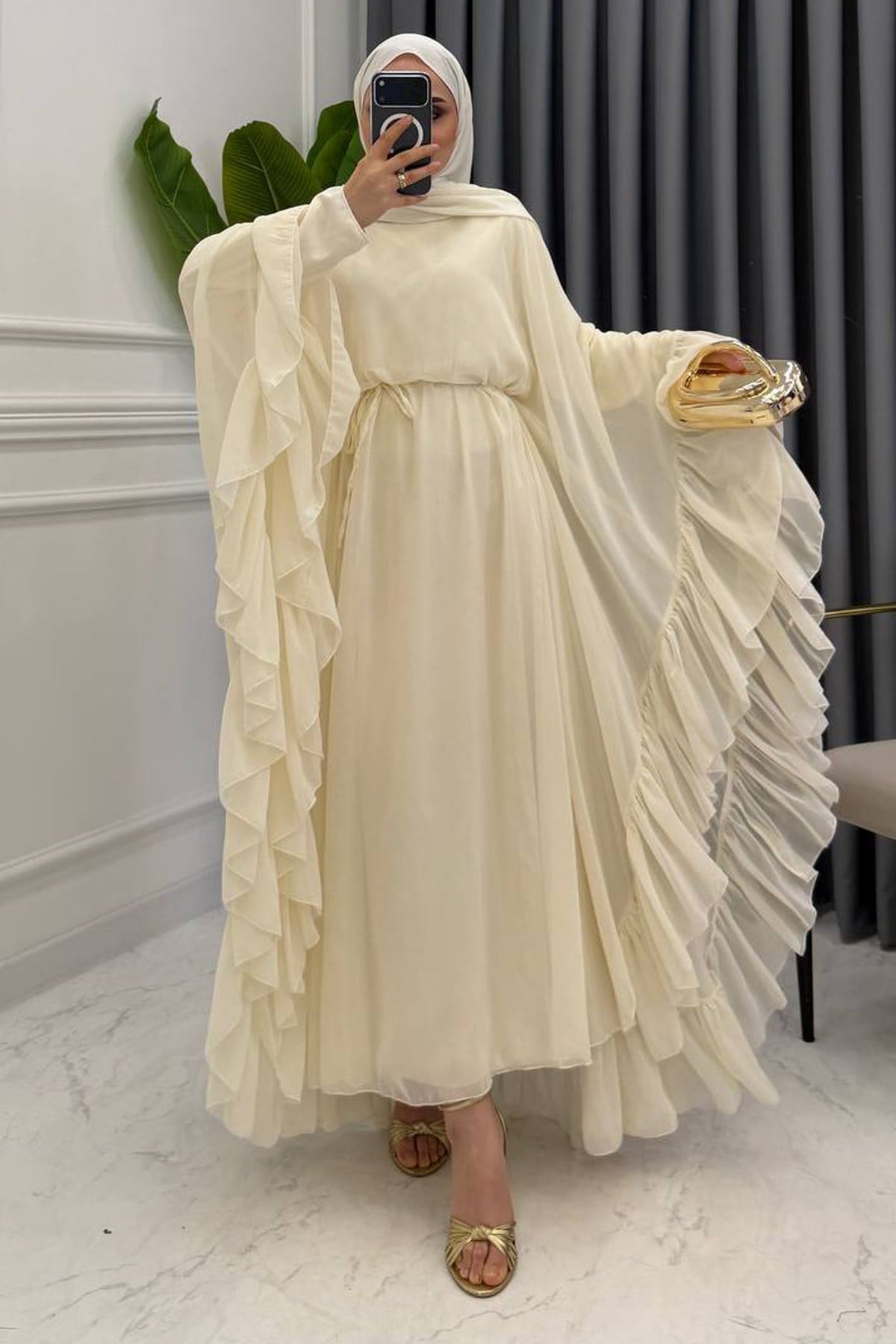 YARASA MODEL ABAYA BEJ