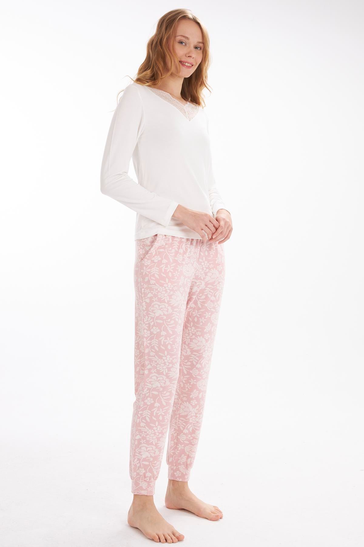 Adrian Pembe Kadın Pijama Takımı