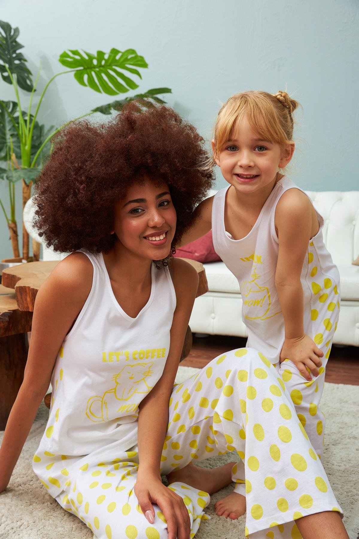 Lets Coffee Pijama Takımı Anne kız ayrı ayrı satılır fiyatları farklıdır