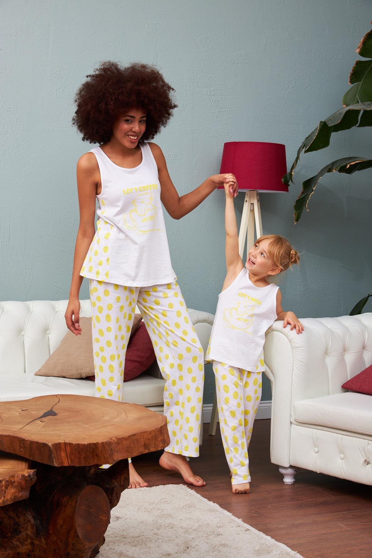 Lets Coffee Pijama Takımı Anne kız ayrı ayrı satılır fiyatları farklıdır