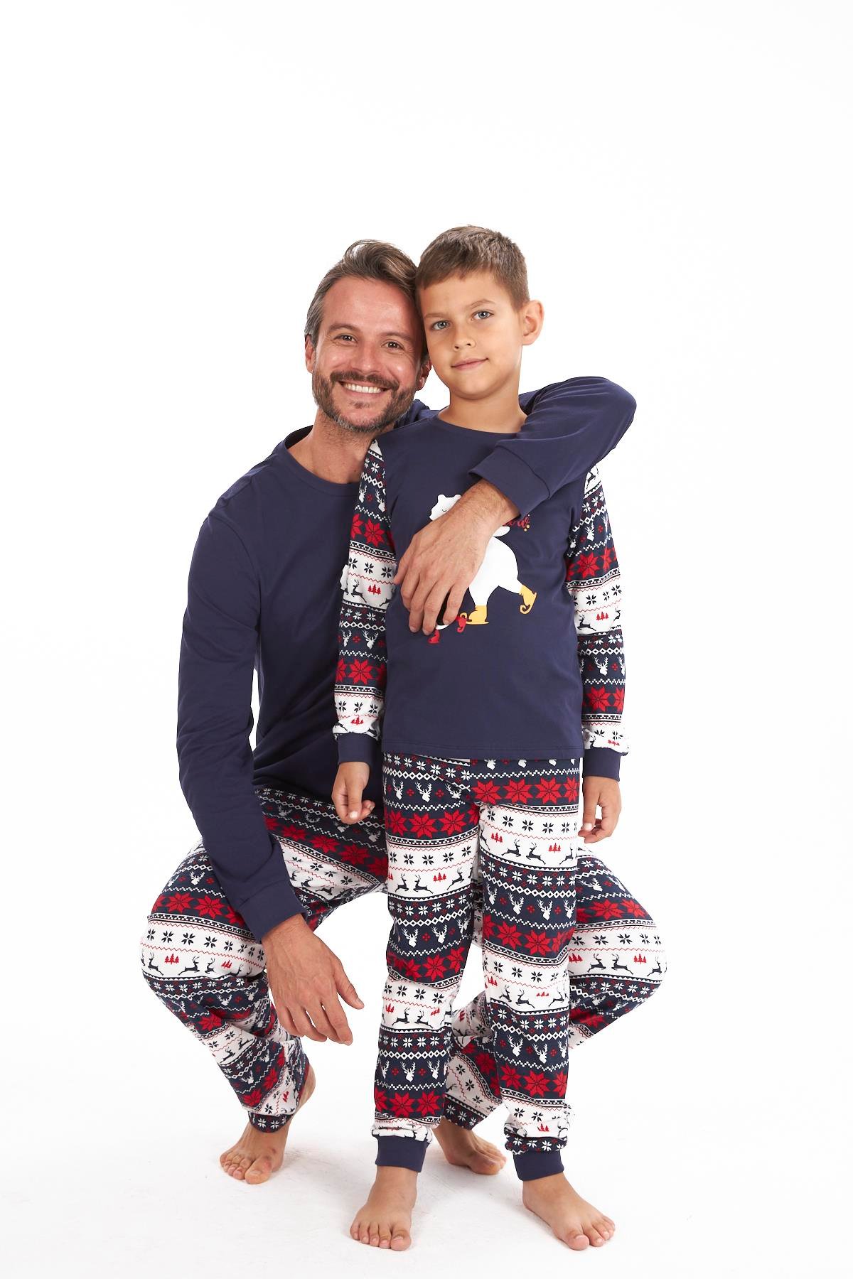 Smiley Baba Oğul Pijama Takımı