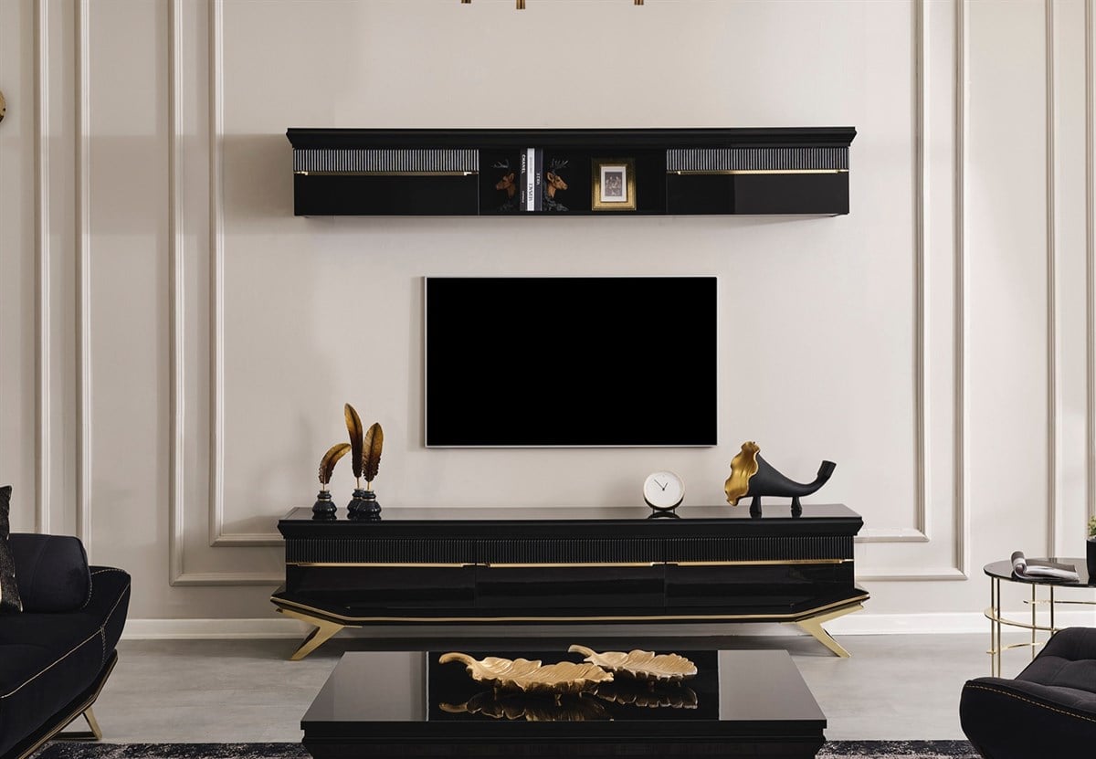 Masarati Gold TV ÜnitesiTv ÜnitesiMaserati Gold TV Ünitesi