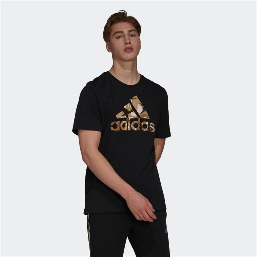 Adidas M Camo T Erkek Siyah T-shirt - H12198