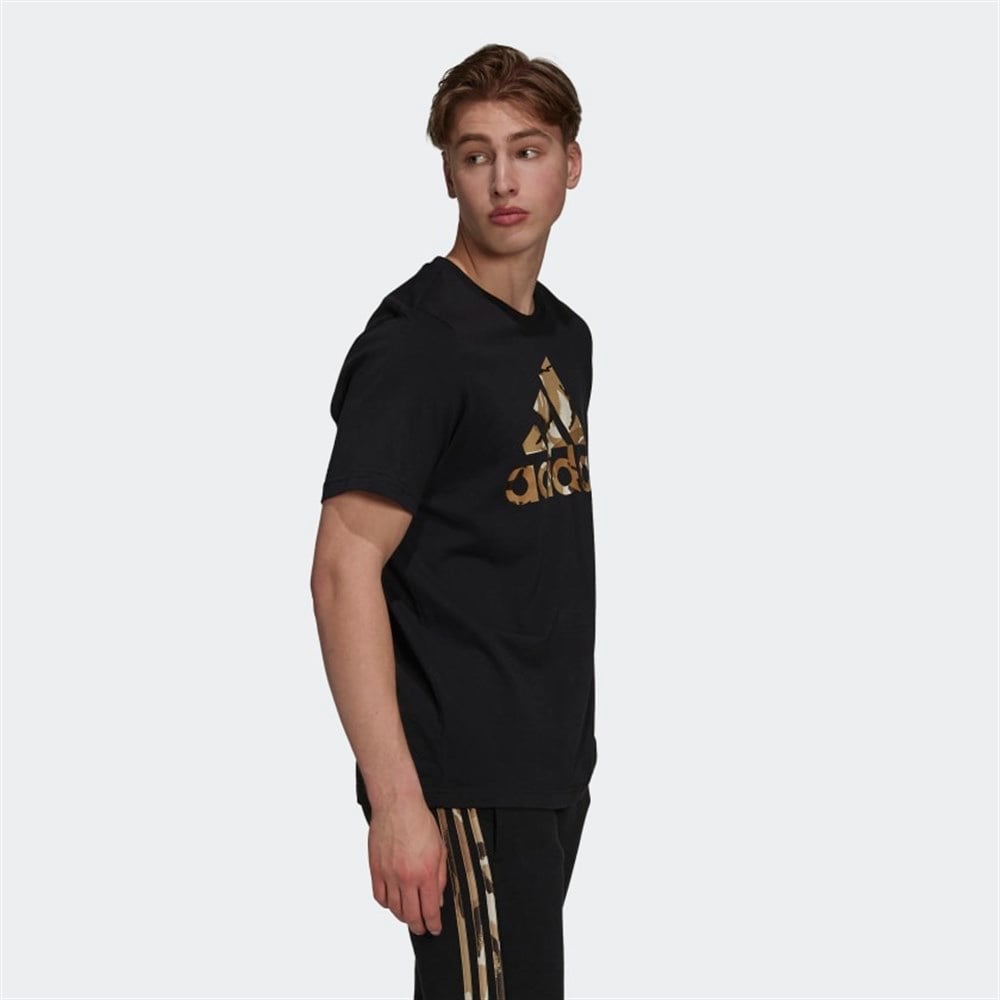 Adidas M Camo T Erkek Siyah T-shirt - H12198