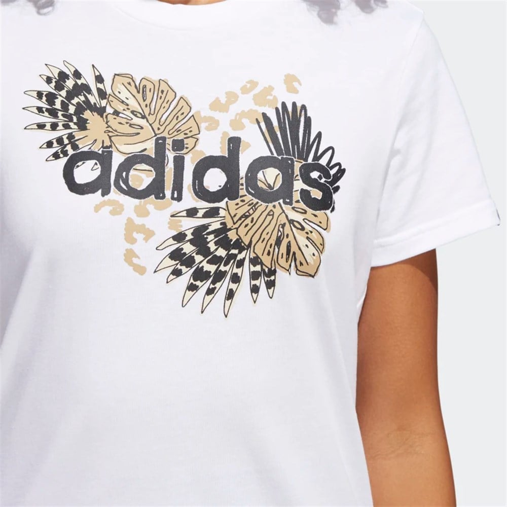 Adidas W Farm G T Kadın Beyaz Günlük T-shirt - H57399