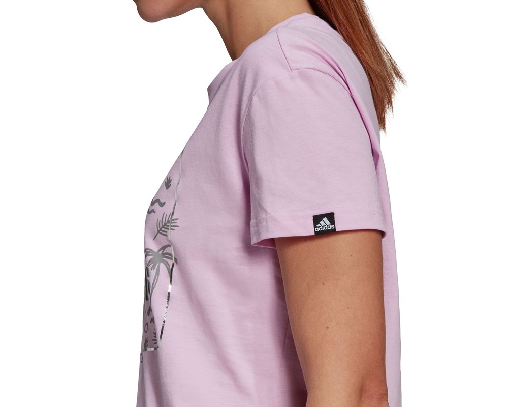 Adidas W Foil Bos Kadın Mor T-shirt - GL0999