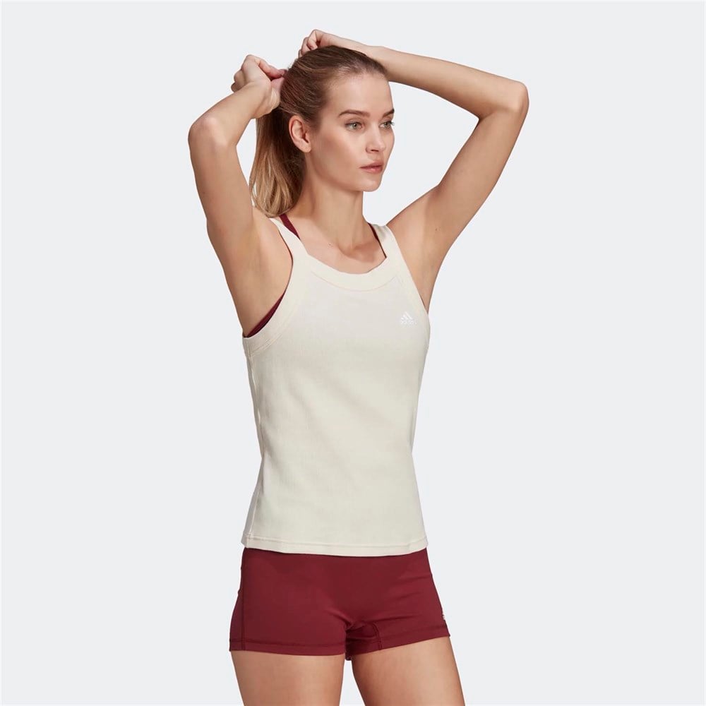 Adidas Yoga Tank Kadın Krem Günlük Atlet - HD6749