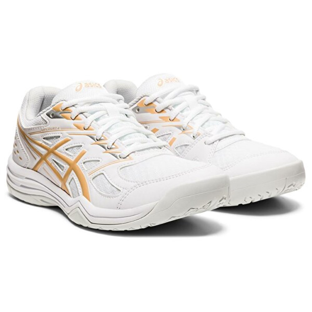Asics Upcourt 4 Kadın Beyaz Voleybol Ayakkabı -1072A055-103