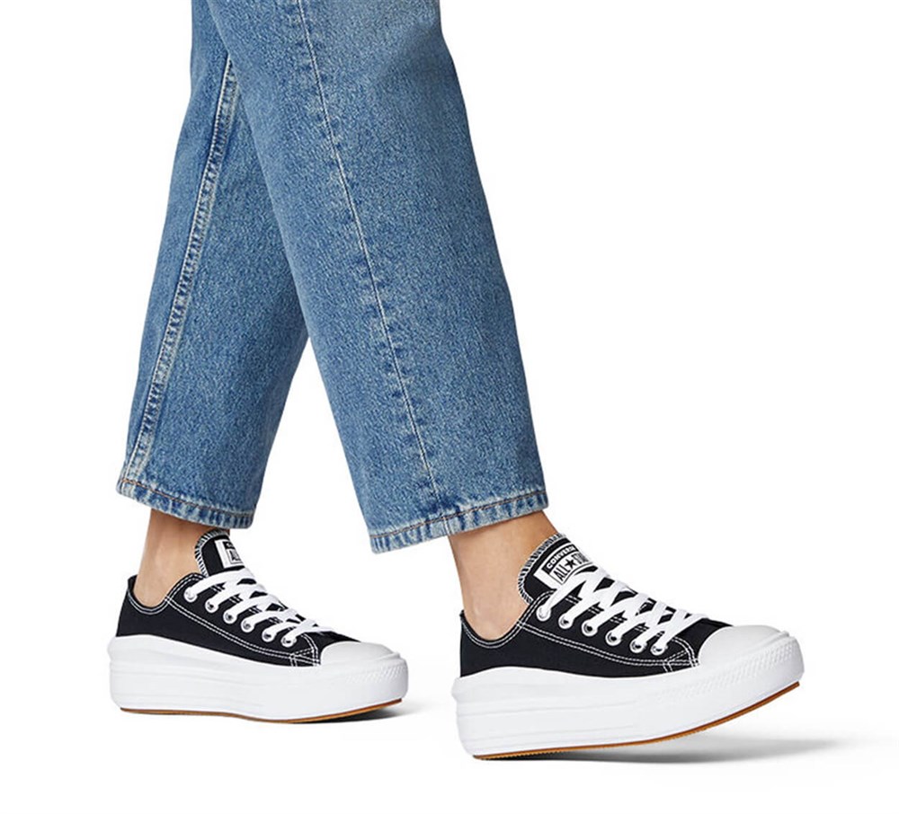 Converse Chuck Taylor All Star Move Canvas Platform Kadın Siyah Günlük Spor Ayakkabı - 570256C