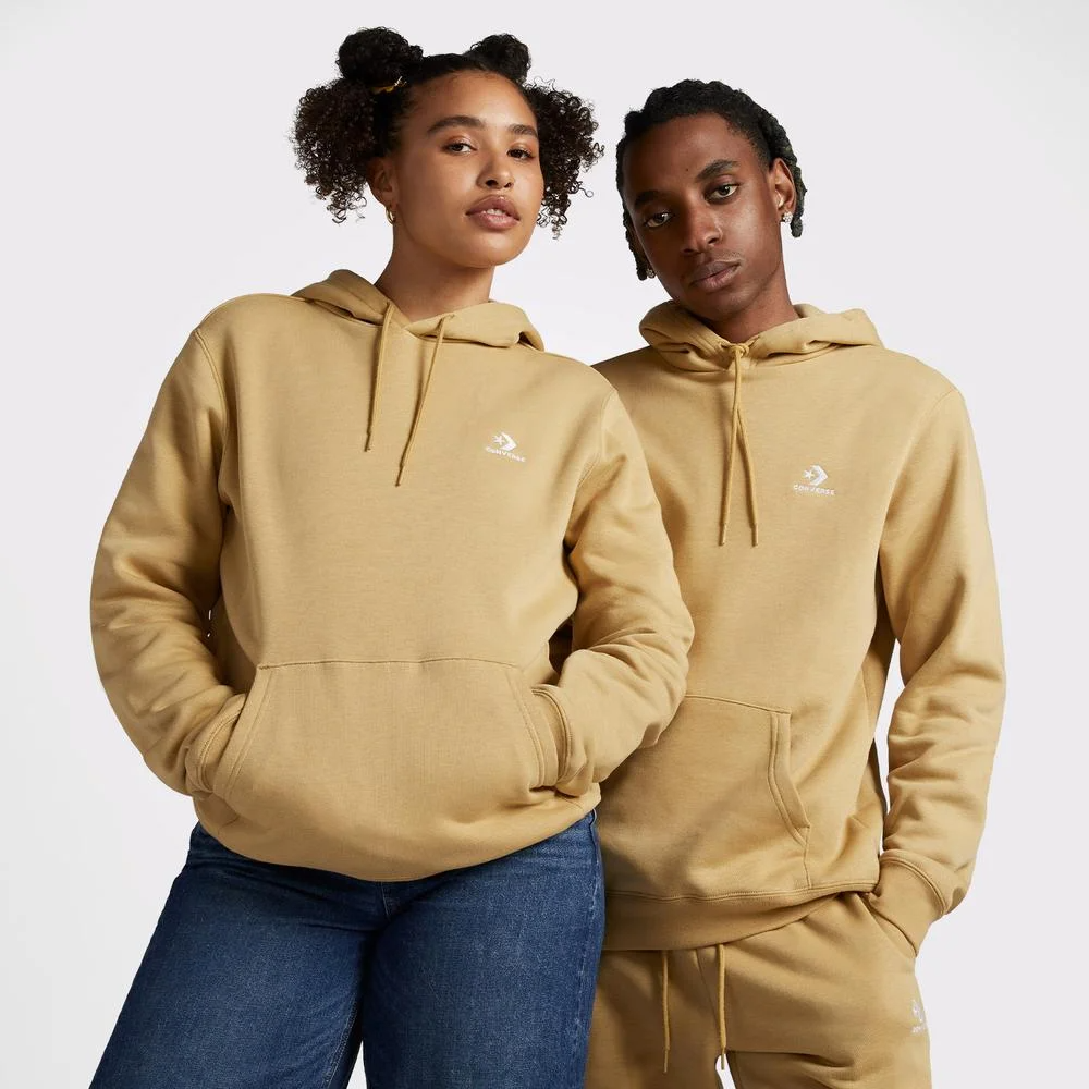 Converse Go-To Embroidered Star Chevron Standard Fit Fleece Hoodie Unisex Sweatshirts