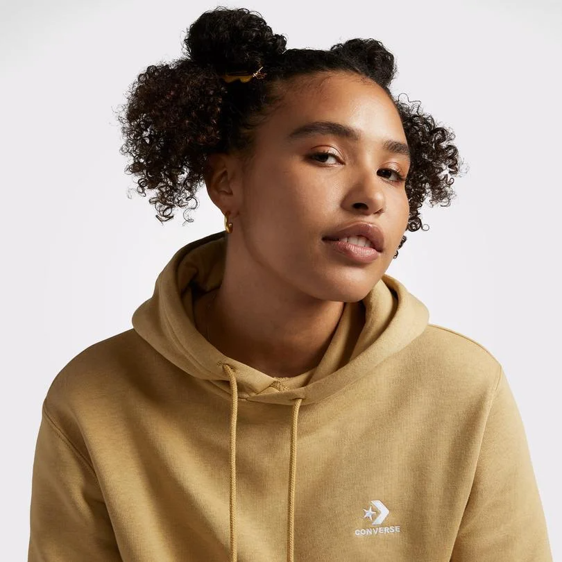 Converse Go-To Embroidered Star Chevron Standard Fit Fleece Hoodie Unisex Sweatshirts