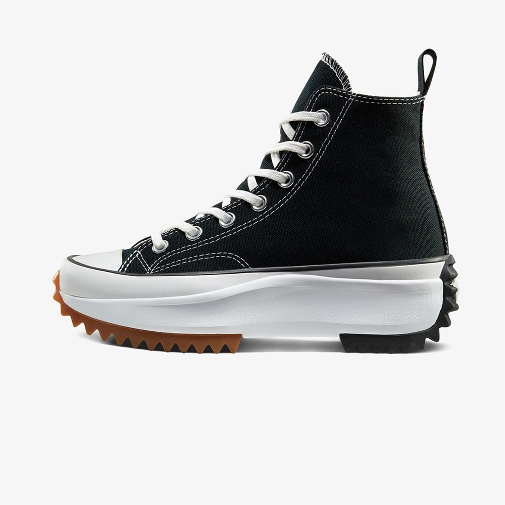 Converse Run Star Hike Canvas Platform Kadın Siyah Günlük Spor Ayakkabı - 166800C