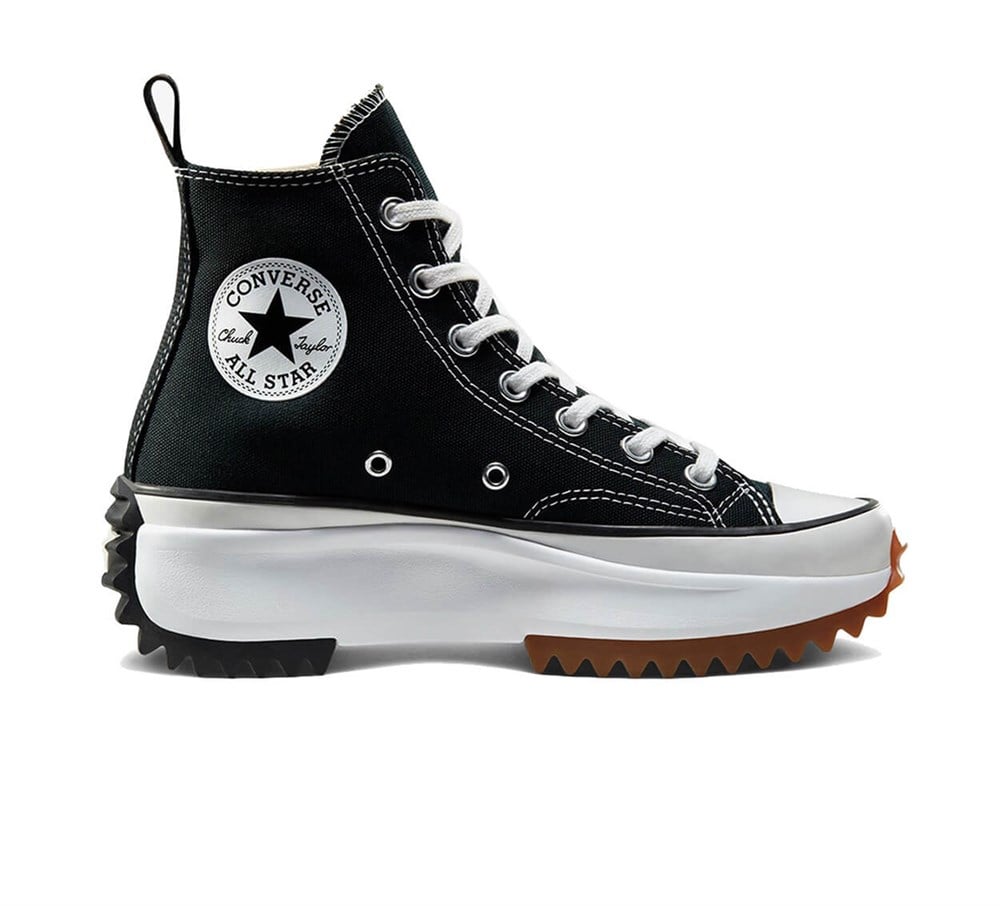 Converse Run Star Hike Canvas Platform Kadın Siyah Günlük Spor Ayakkabı - 166800C