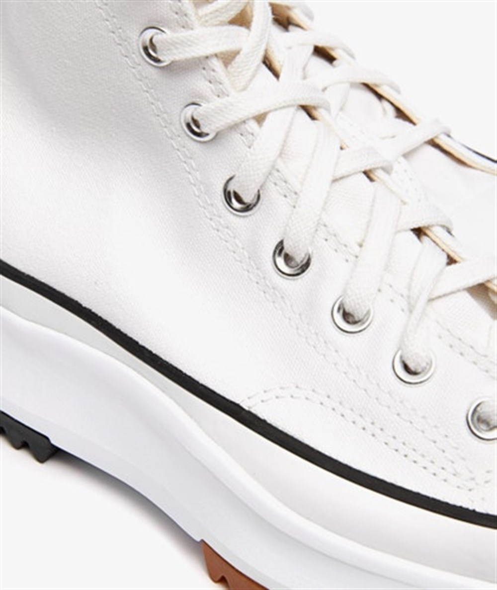 Converse Run Star Hike Canvas Platform Kadın Beyaz Günlük Spor Ayakkabı - 166799C