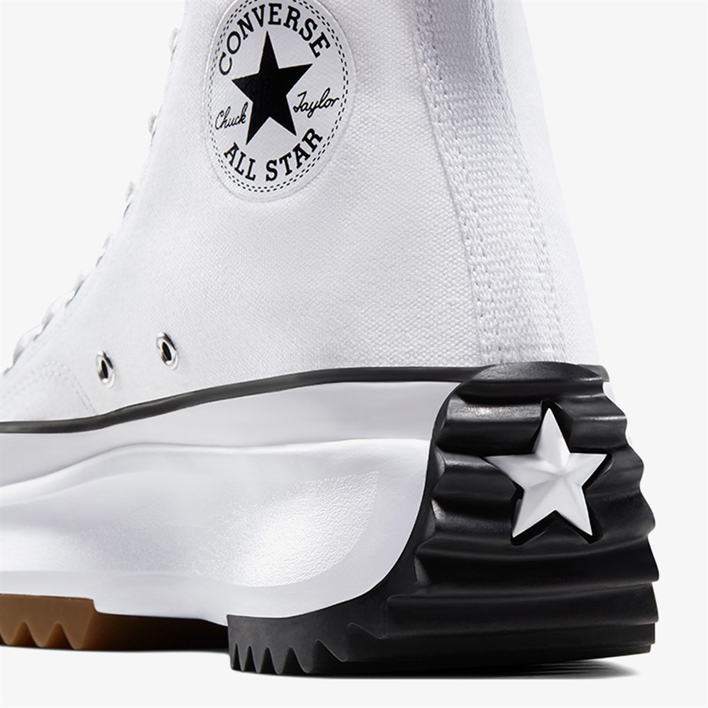 Converse Run Star Hike Canvas Platform Kadın Beyaz Günlük Spor Ayakkabı - 166799C