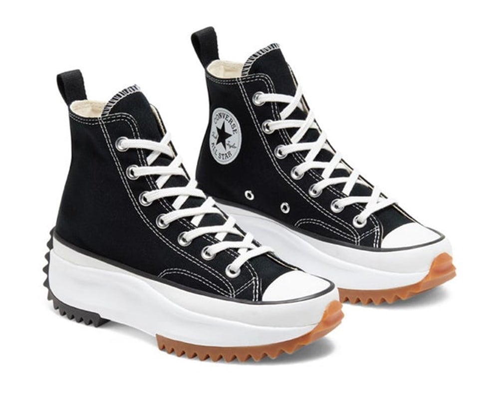 Converse Run Star Hike Canvas Platform Kadın Siyah Günlük Spor Ayakkabı - 166800C