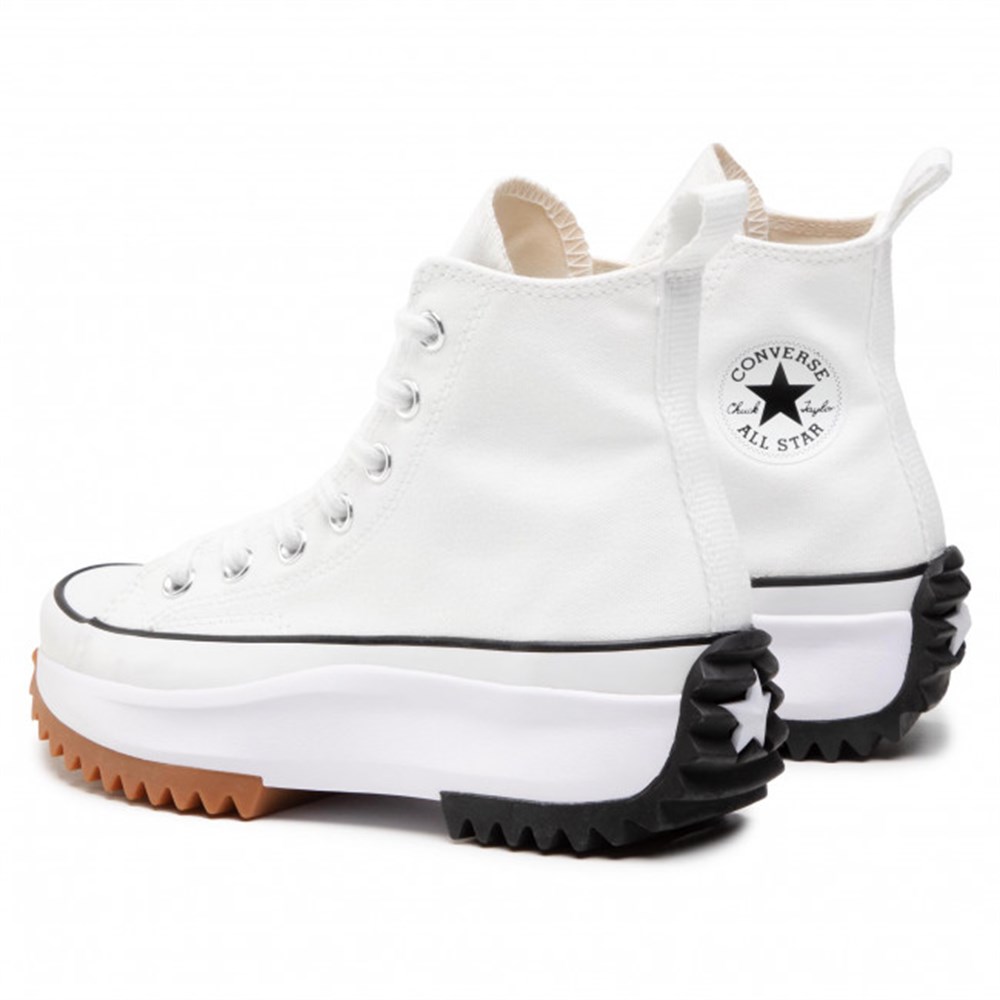 Converse Run Star Hike Canvas Platform Kadın Beyaz Günlük Spor Ayakkabı - 166799C