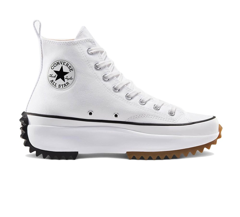 Converse Run Star Hike Canvas Platform Kadın Beyaz Günlük Spor Ayakkabı - 166799C
