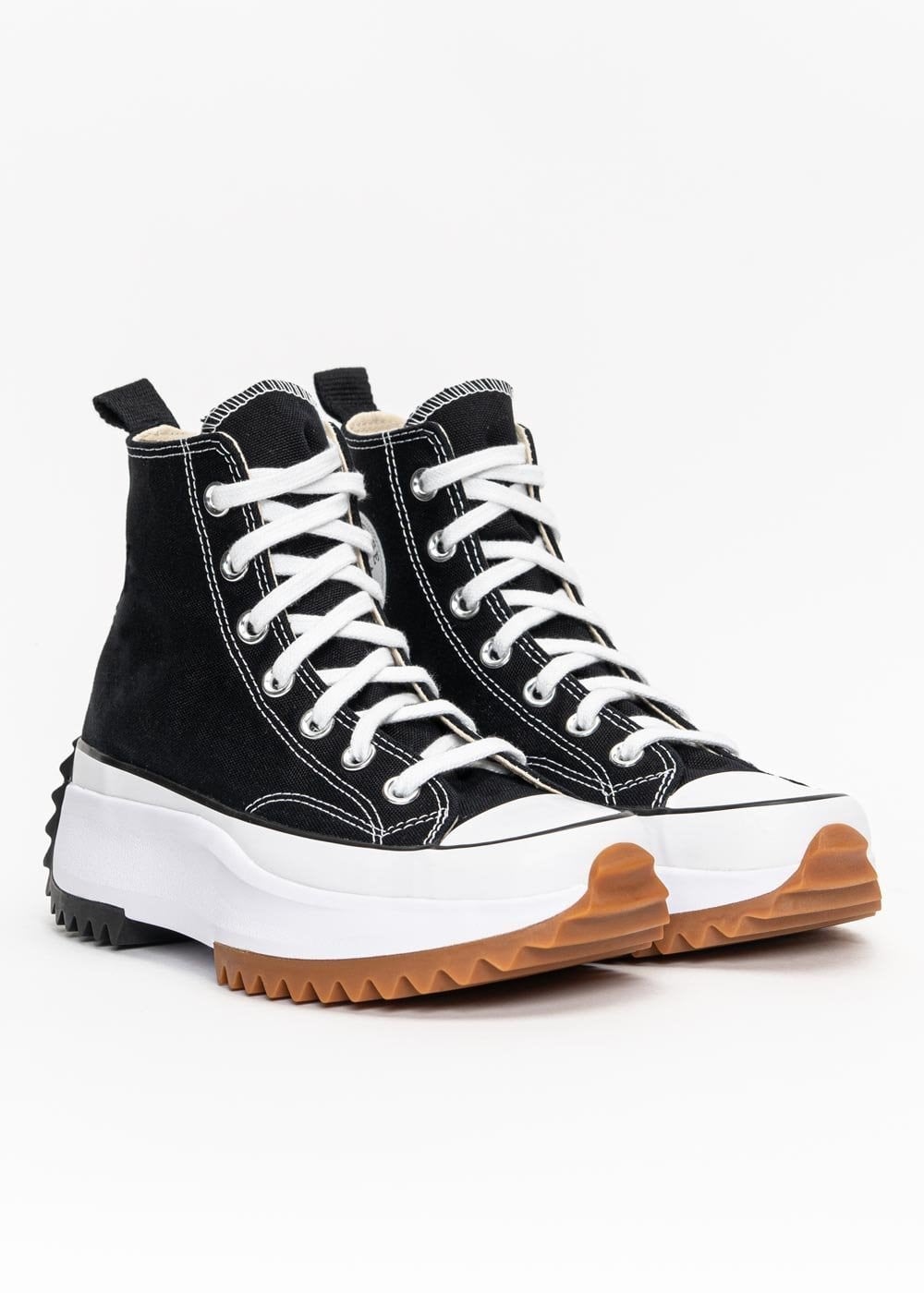 Converse Run Star Hike Canvas Platform Kadın Siyah Günlük Spor Ayakkabı - 166800C