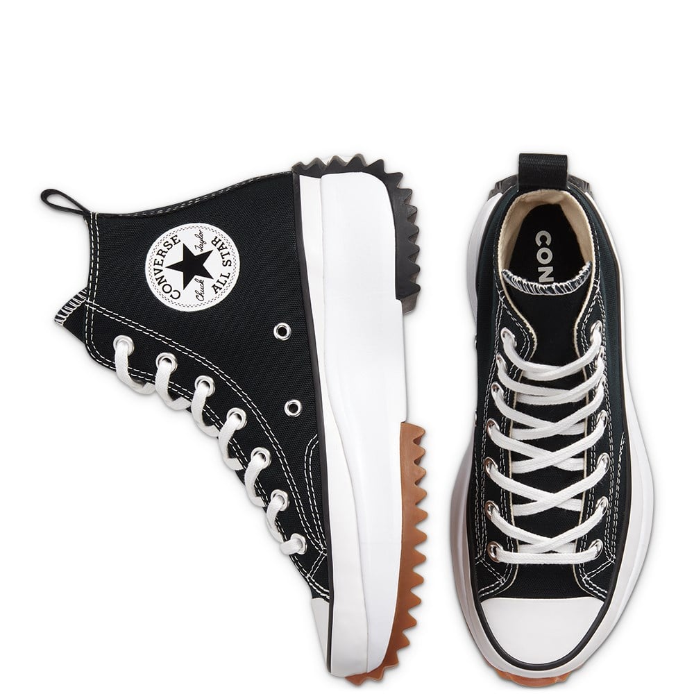 Converse Run Star Hike Canvas Platform Kadın Siyah Günlük Spor Ayakkabı - 166800C