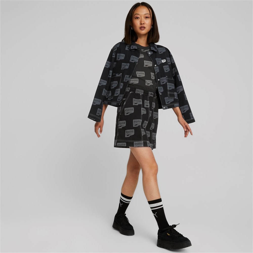Downtown Aop Mini Skirt