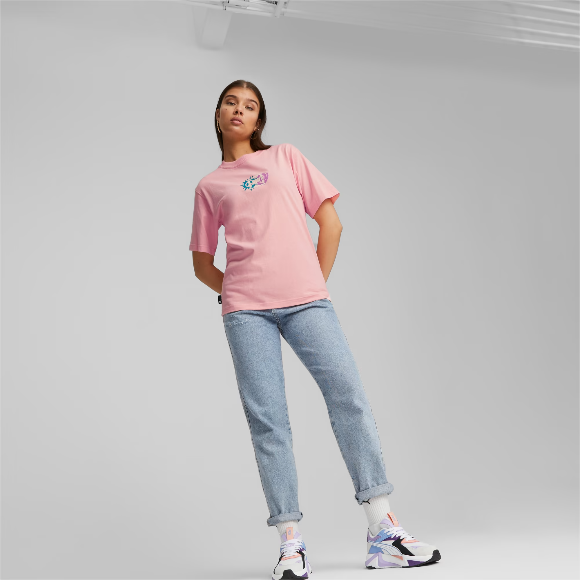 Downtown Relaxed Graphic Tee Kadın T-shirt
