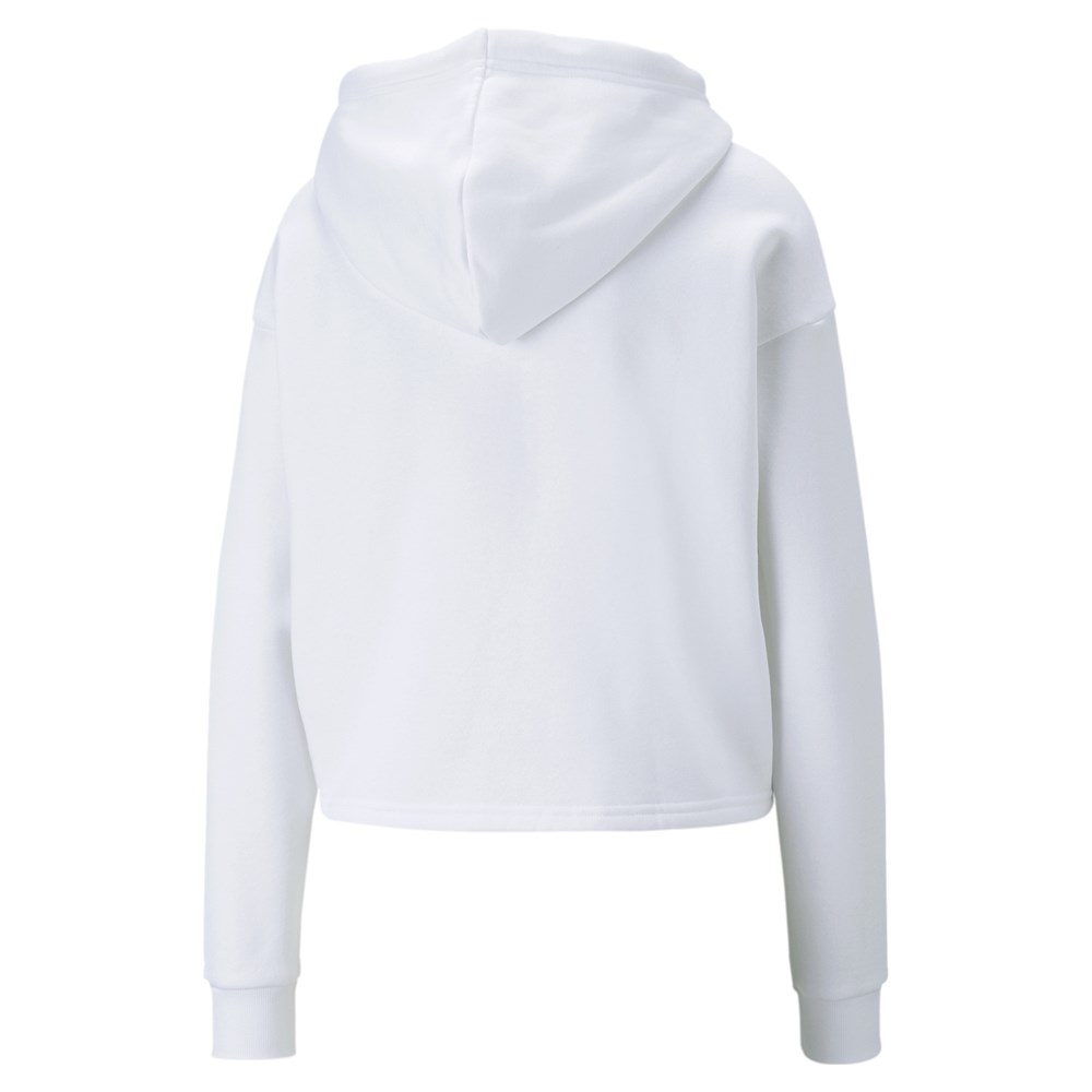 Ess+ Metallic Logo Cropped Hoodie Fl