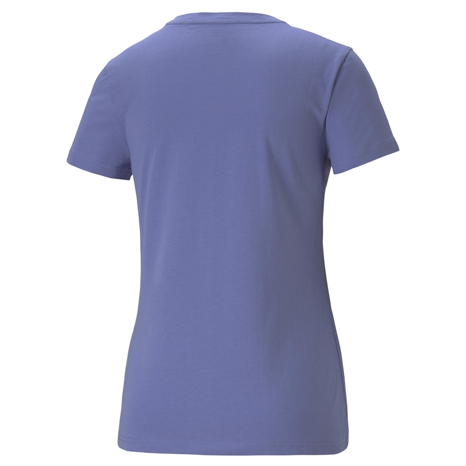 ESS+ Metallic Logo Tee Hazy Blue-Silver
