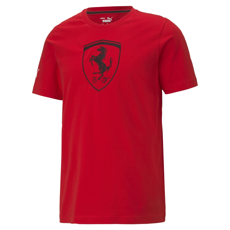 Ferrari Race Big Shield Tee+ Rosso Corsa
