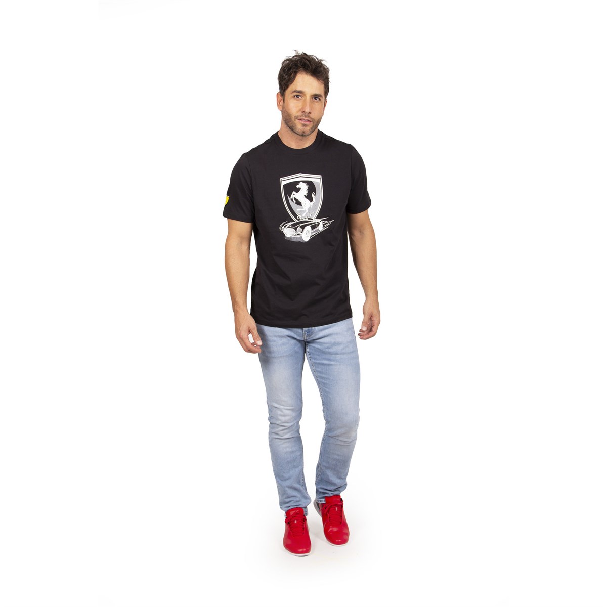 Ferrari Race Big Shield Tee Tonal
