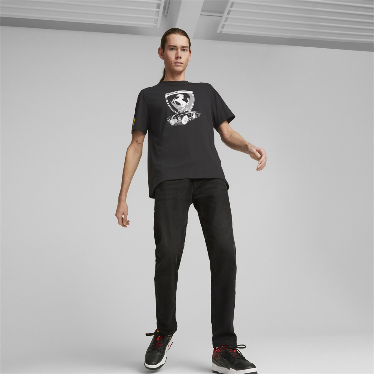 Ferrari Race Big Shield Tee Tonal