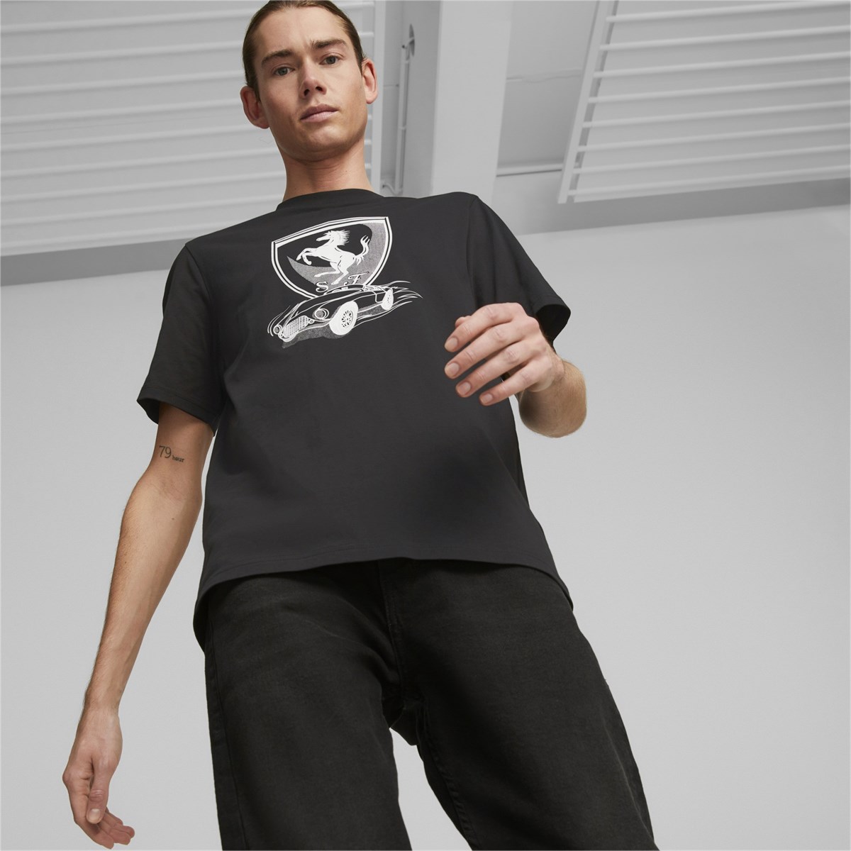 Ferrari Race Big Shield Tee Tonal