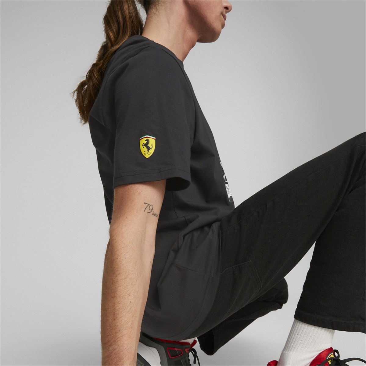 Ferrari Race Big Shield Tee Tonal