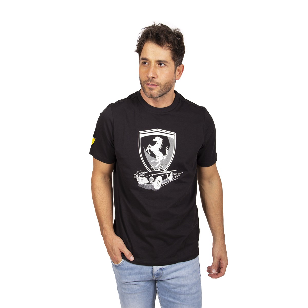 Ferrari Race Big Shield Tee Tonal